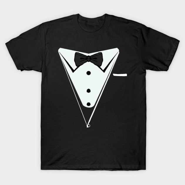 Funny fancy dress dinner jacket and bow tie suit T-Shirt by Artonmytee